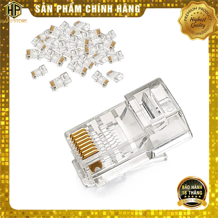 Hộp 50 chiếc hạt mạng rj45 ugreen 20331 chuẩn cat5 chính hãng - hapustore