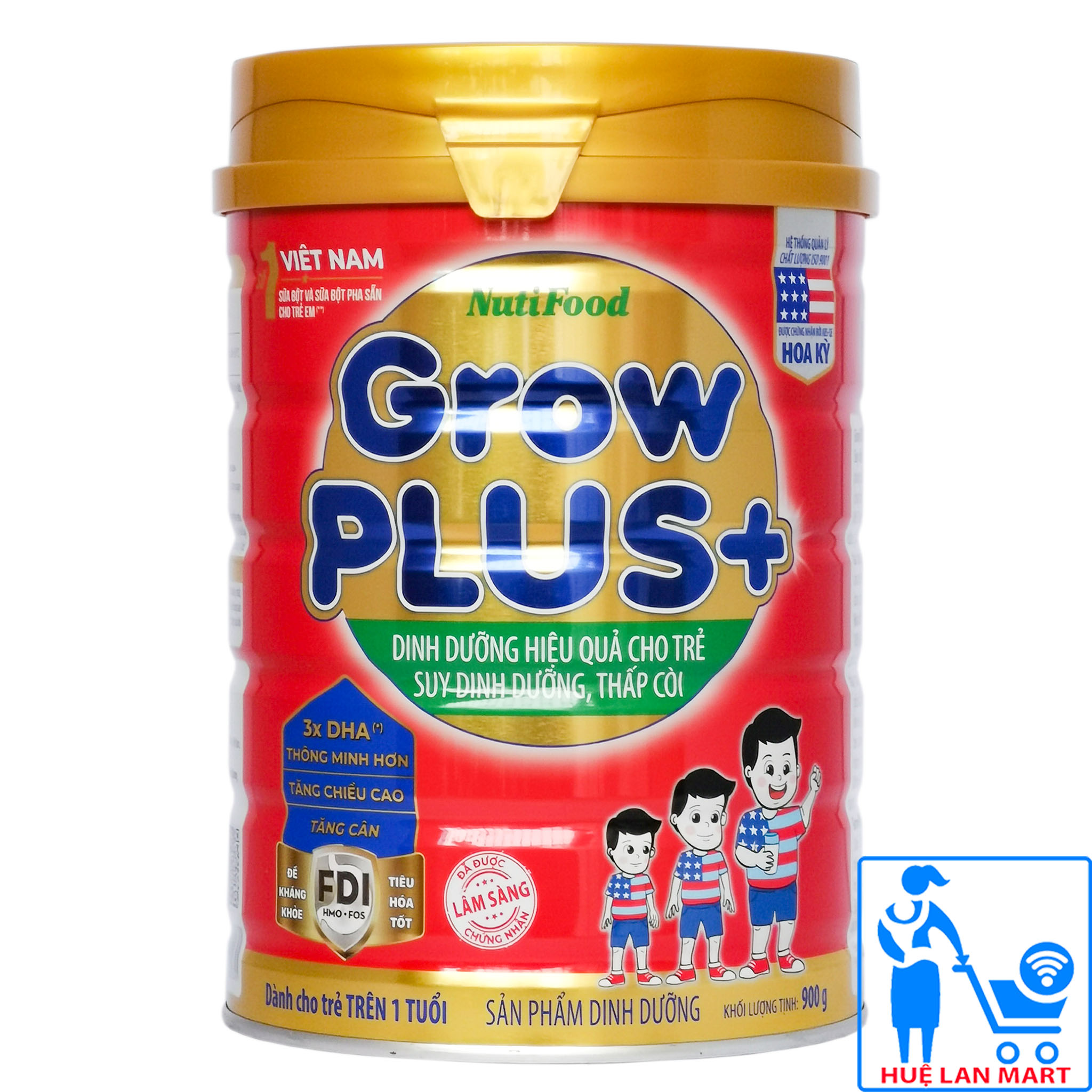 Sữa Bột Nutifood Grow Plus+ Đỏ / Xanh nhạt/ Bạc 0+/1+/2+ Hộp 800g/ 900g/780g