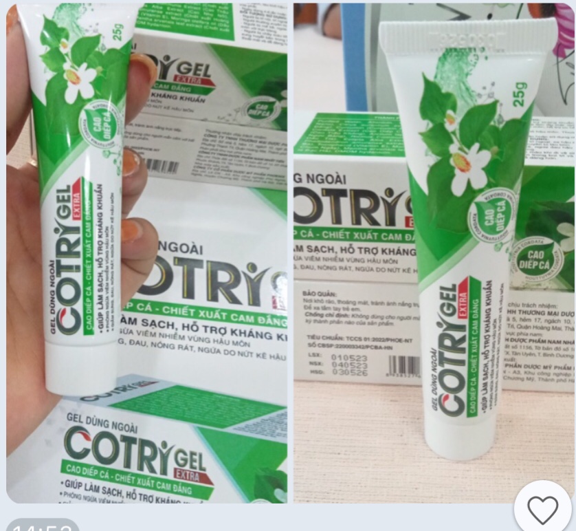 GEL BÔI TRĨ COTRIGEL CO BÚI TRĨ 25G
