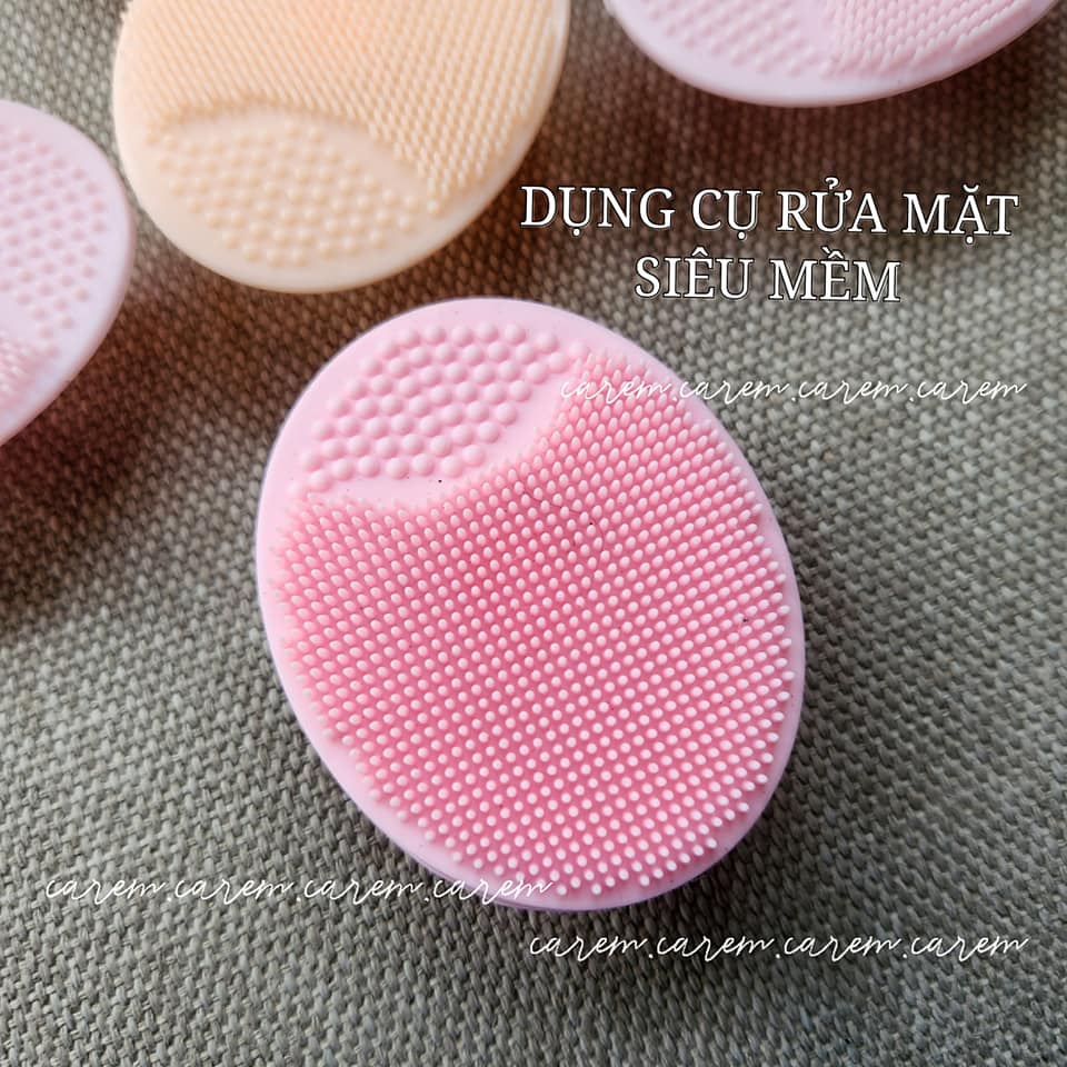 Miếng rửa mặt silicon siêu mềm mại caremcarem