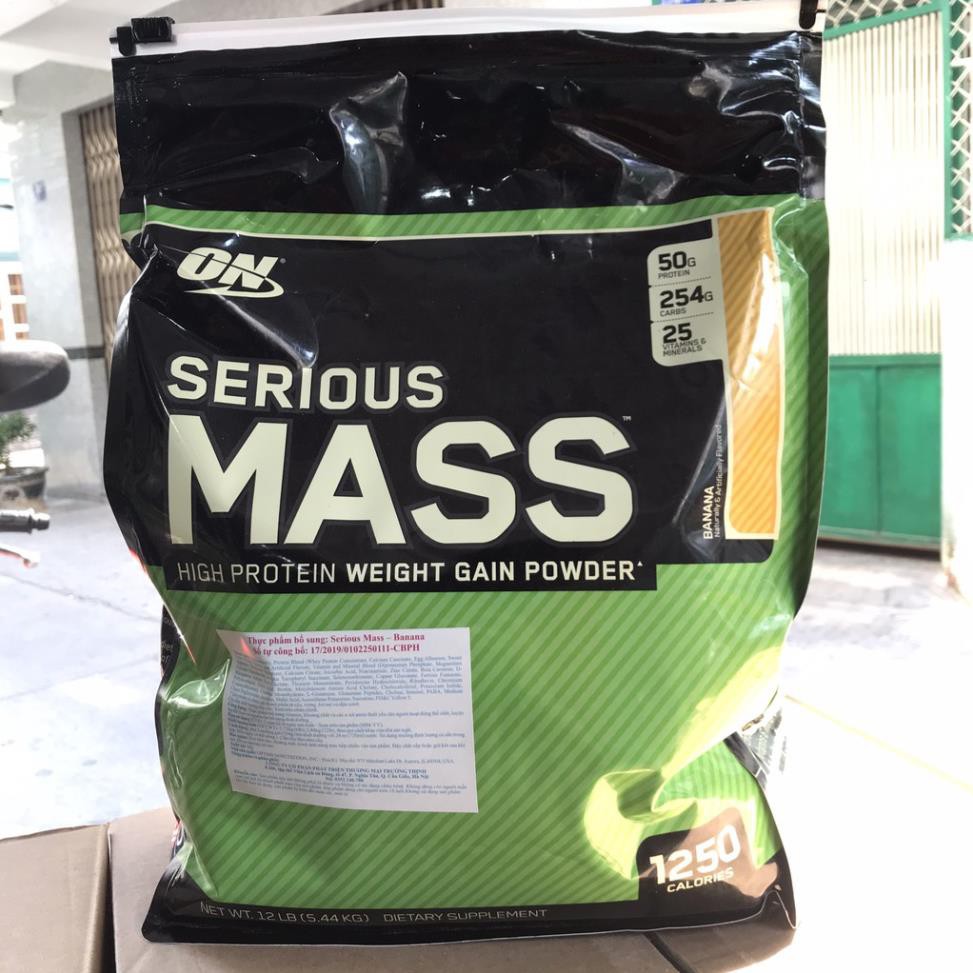 Sữa Tăng Cân ON SERIOUS MASS Tăng Cân Tăng Cơ Bịch 12lbs (5.44kg)