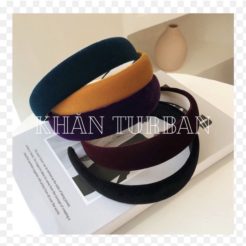 Cài tóc nhung trơn dễ thương- Băng đô phong cách thanh lịch