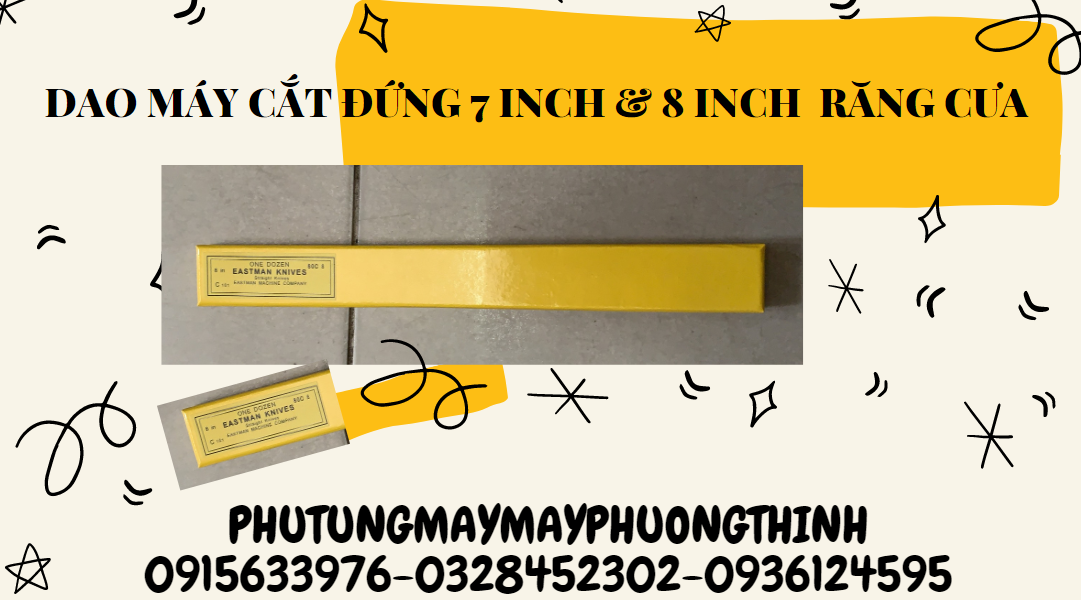 Dao máy cắt đứng 7 inch & 8 inch răng cưa