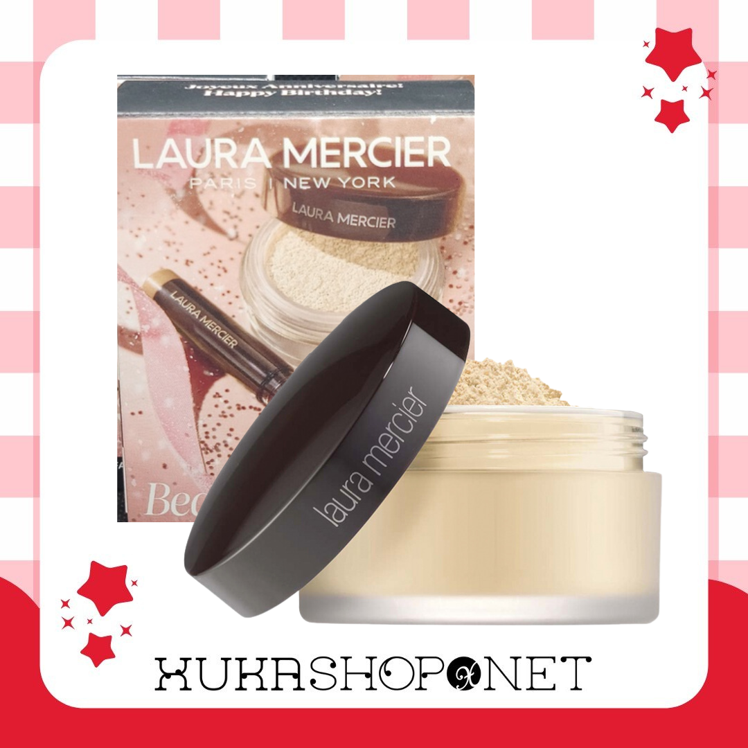 Set Phấn Phủ Nhũ Mắt Laura Mercier Sephora Translucent Loose Setting Powder Size Mini
