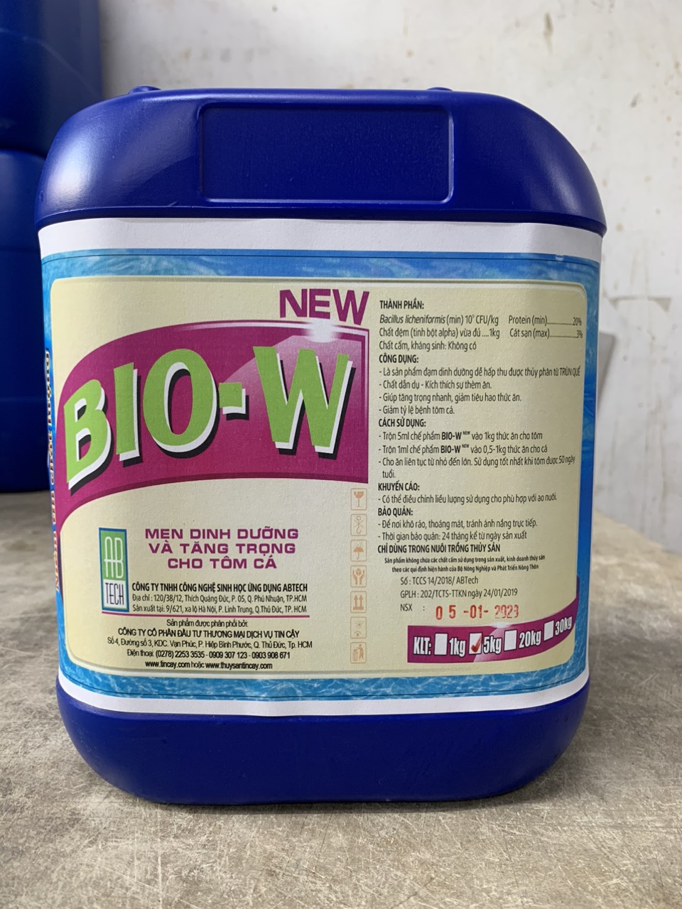 BIO-Wnew - Đạm Dinh Dưỡng Cho Tôm Cá – Đạm Trùn Quế Can 5 lít ((BIO TC2)