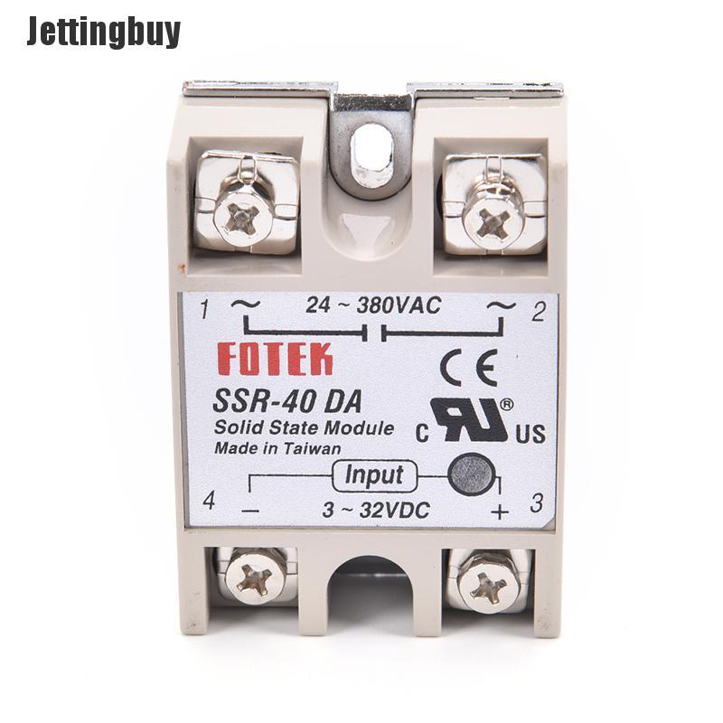 【Jettingbuy】 Industrial Solid State Relay SSR 40A with Protective Flag SSR-40DA 40A DC control AC