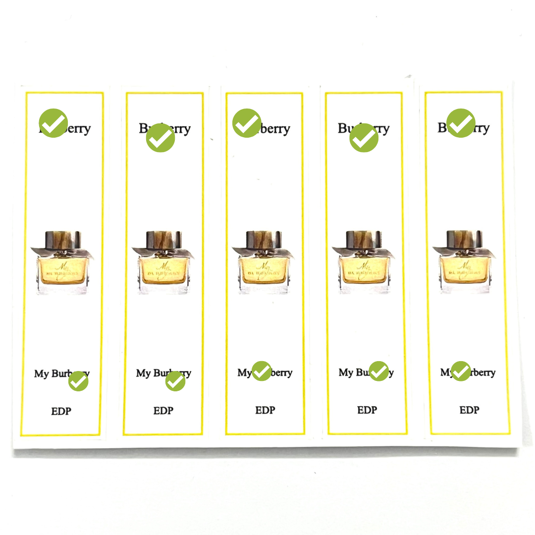 Combo 10 PCs Bur be perfume bottle sticker