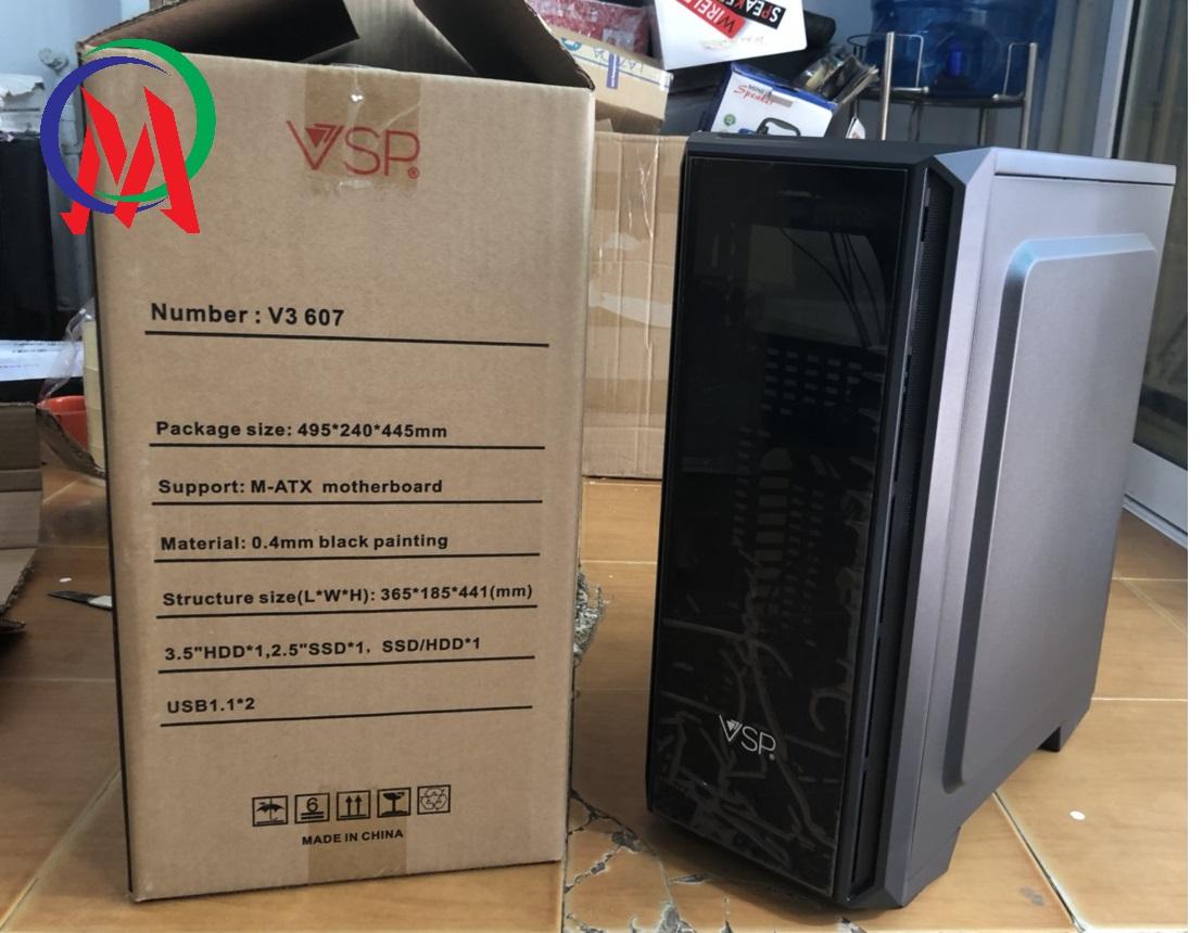 [HCM]Case VSP V3-607 Gaming-Trong Suốt