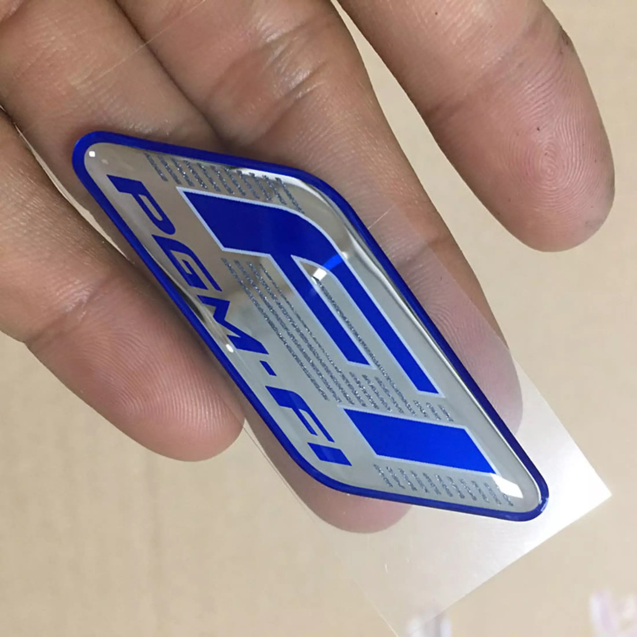 Tem nổi chữ Fi XANH hàng zin cực đẹp 3D nổi cực đẹp