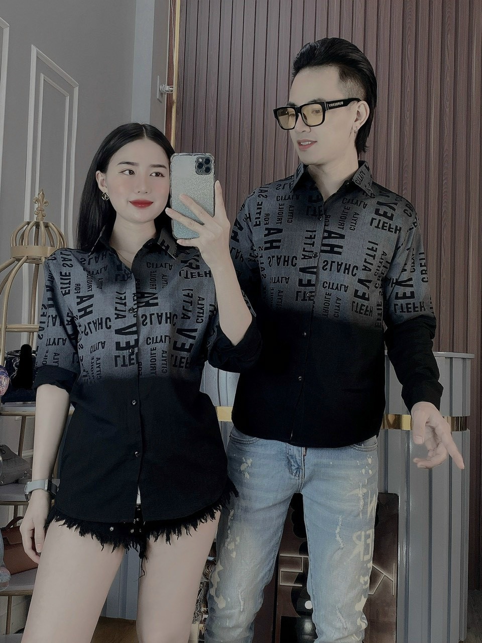 Áo sơ mi nam dài tay Hàn Quốc vải đũi loang dor mẫu mới Hót Trend
