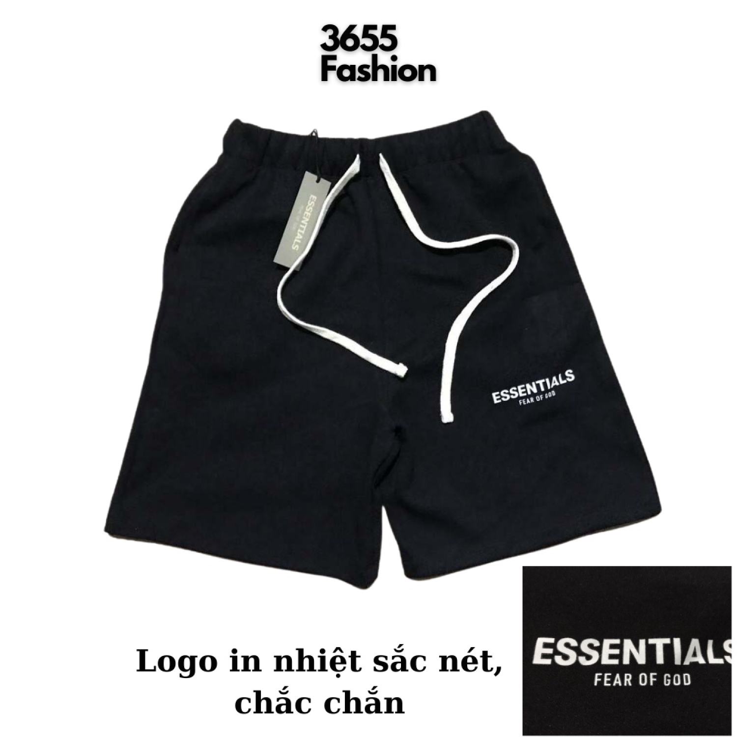 Quần short ESSENTIALS, quần đùi nam chất nỉ cotton cao cấp unisex kiểu dáng ulzzang