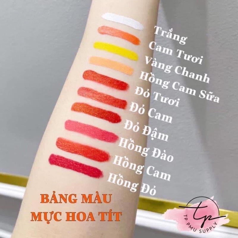 [CHÍNH HÃNG] Mực hoa đào ❤️ đỏ cam