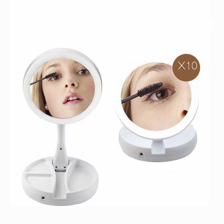 Gương Trang Điểm 2 Cửa Có Đèn Led