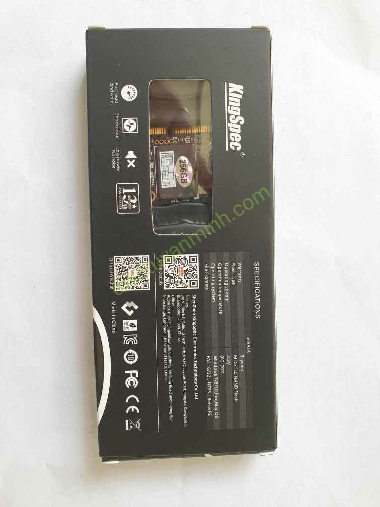 Ổ đĩa SSD mSata 256G halfsize - BH 24 tháng