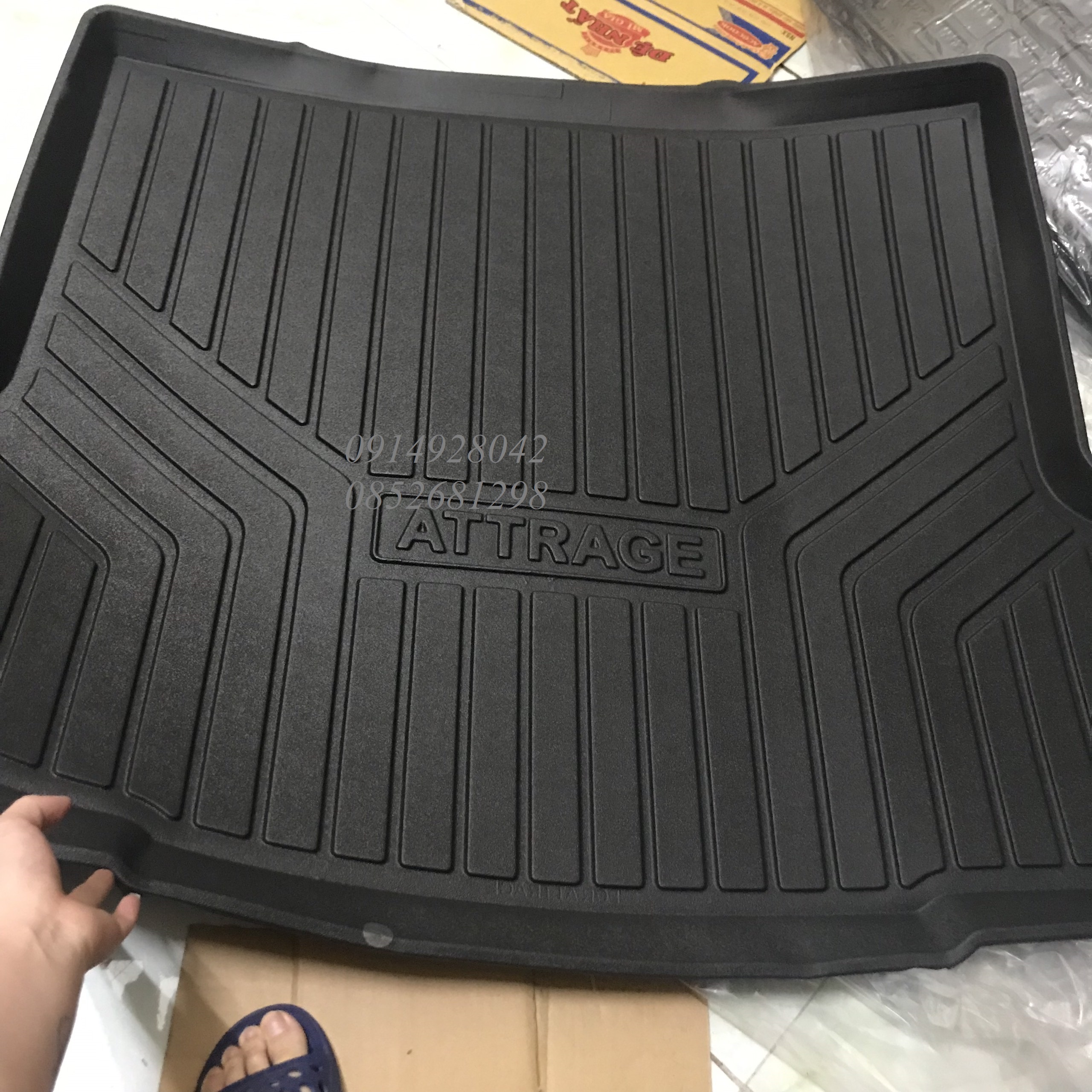 Mitsubishi attrage plastic trunk liner