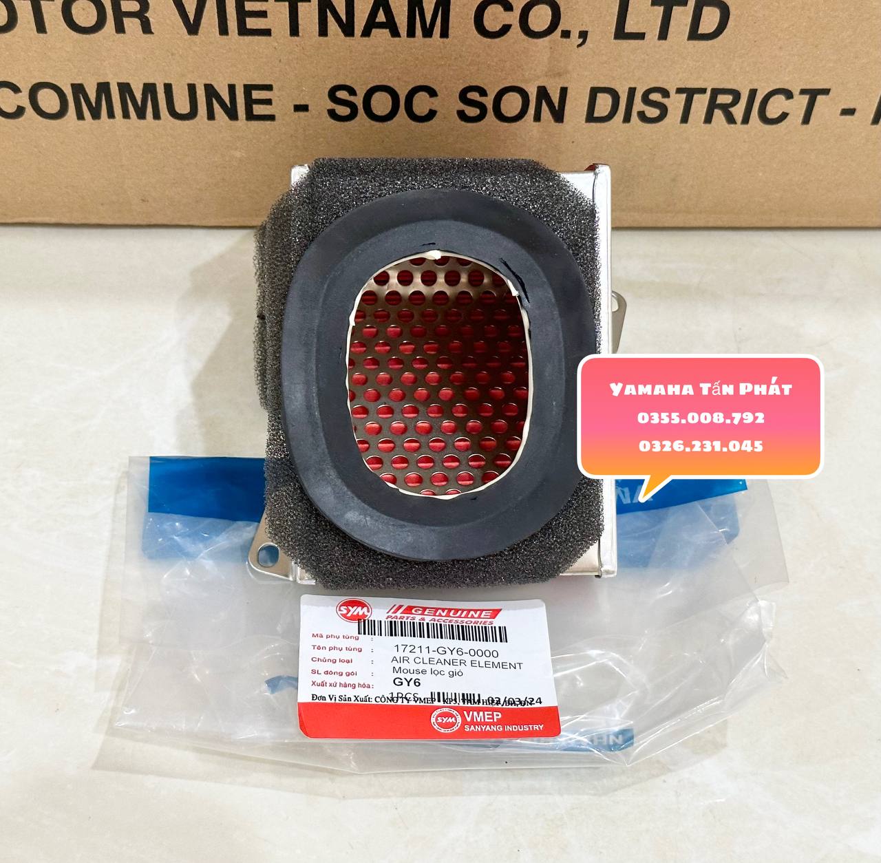 Lọc Gió Attila - Elizabeth Đời Xăng Cơ Chính Hãng SYM