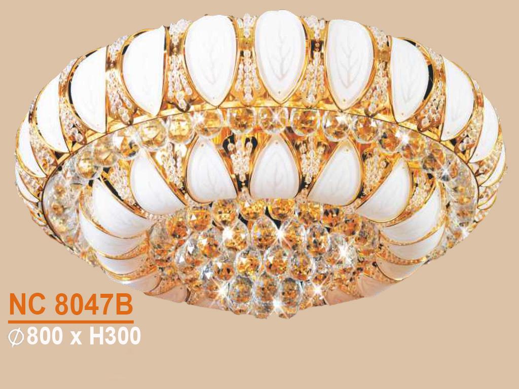 [Trả góp 0%] Đèn mâm ốp trần - pha lê trang trí VKT-NC-8047B