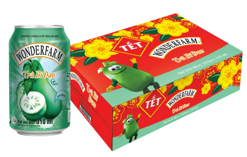 Trà bí đao Wonderfarm Thùng 24 Lon 310ml