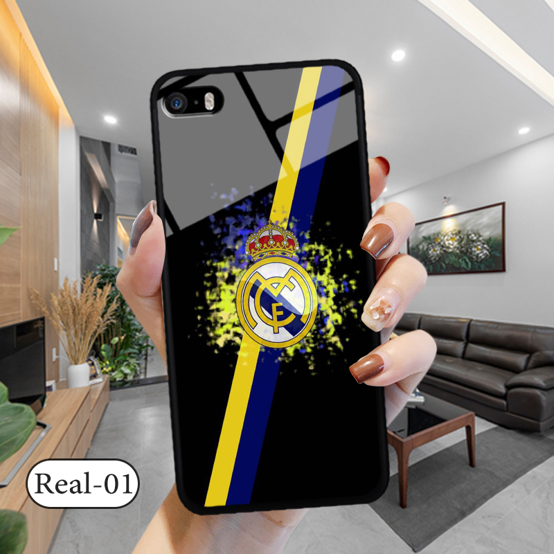 Ốp kính 3D IPHONE 5SE - in biểu tượng đội bóng