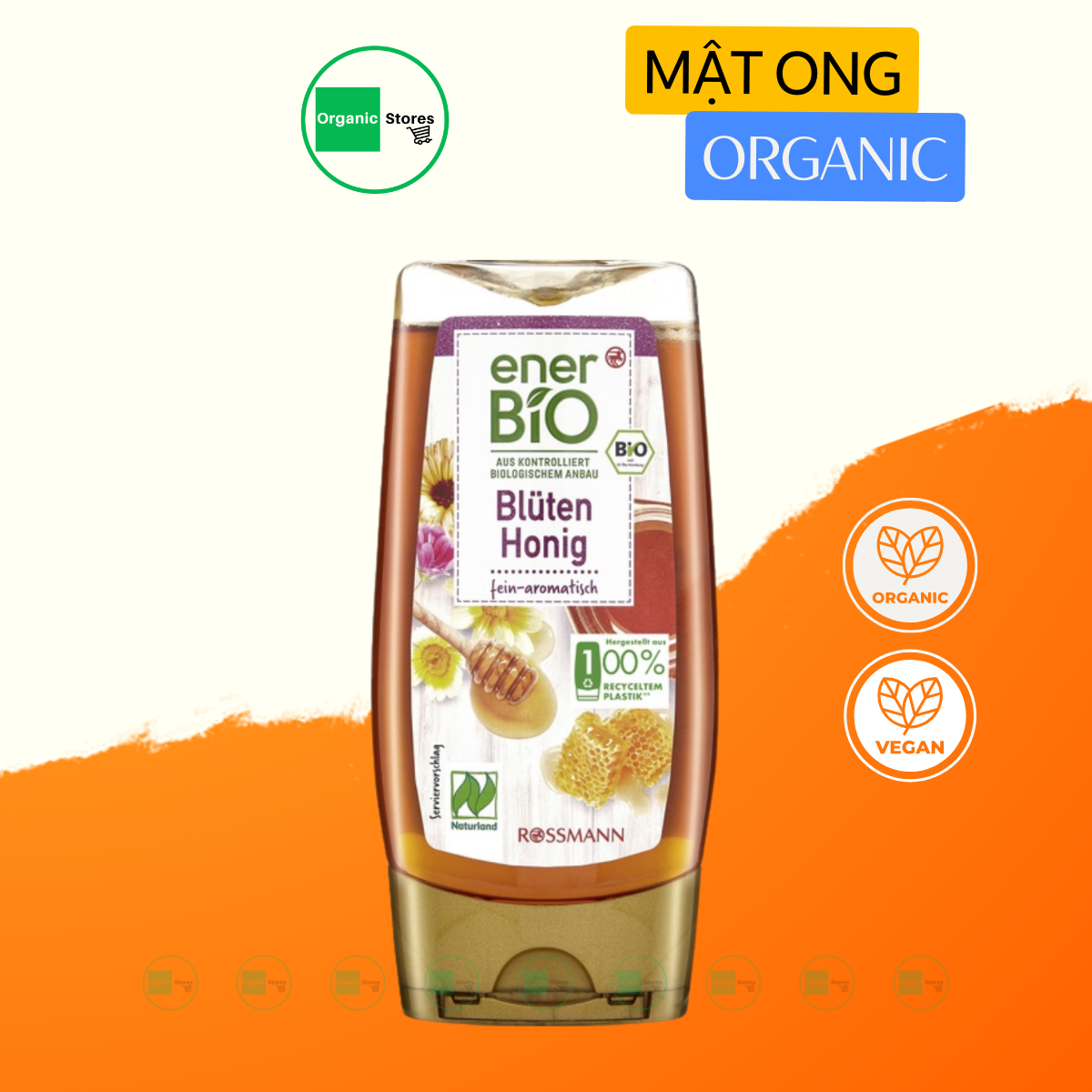 Mật ong hữu cơ  hoa rừng 350gr - ener Bio