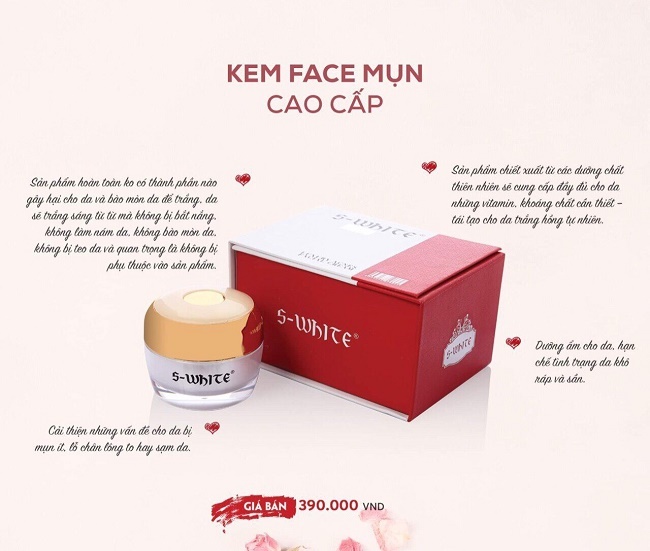 [HCM]Kem Face Mụn Cao Cấp Và Serum Swhite