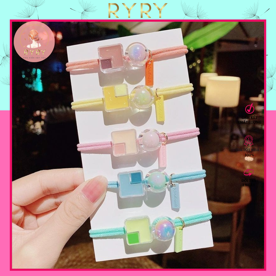 Dây Buộc Tóc Nữ Đá Pha Lê Phong Cách Hàn Quốc