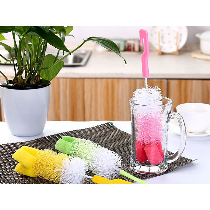 Dụng cụ rửa cốc,chén bằng nhựa-hd365