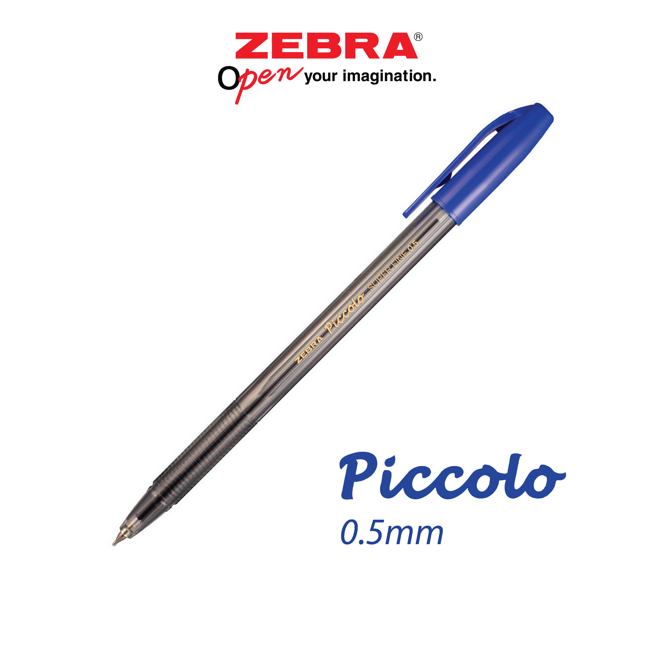 Bút Bi Zebra Piccolo 0.5mm Chính Hãng Nhật - Viết Êm Mượt, Ra Mực Đều, Nhanh Khô Chống Lem, Nét 0.5 Rõ Đẹp; Đầu Bi Bền Hạn Chế Tắc Mực, Không Đứt nét - Mực Xanh/Đen/Đỏ - Thân Nhỏ Gọn Dễ Cầm, Kẹp Cài Tiện Mang Theo - Học tập/Văn phòng - 1 Cây