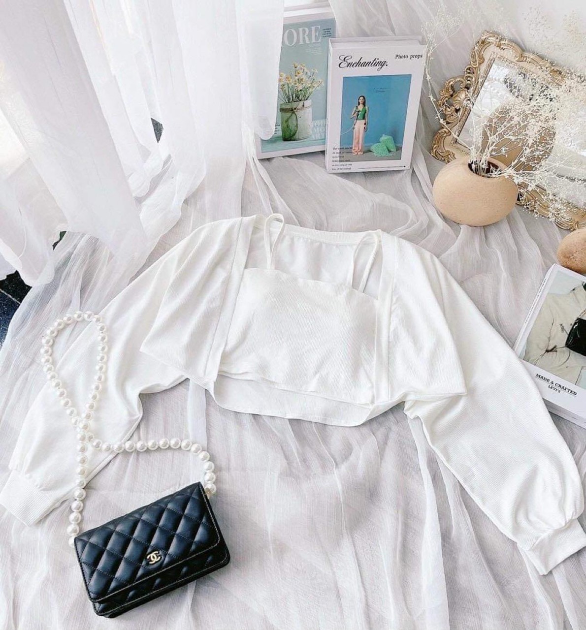 SET ÁO 2 DÂY + ÁO KHOÁC CÁNH DƠI