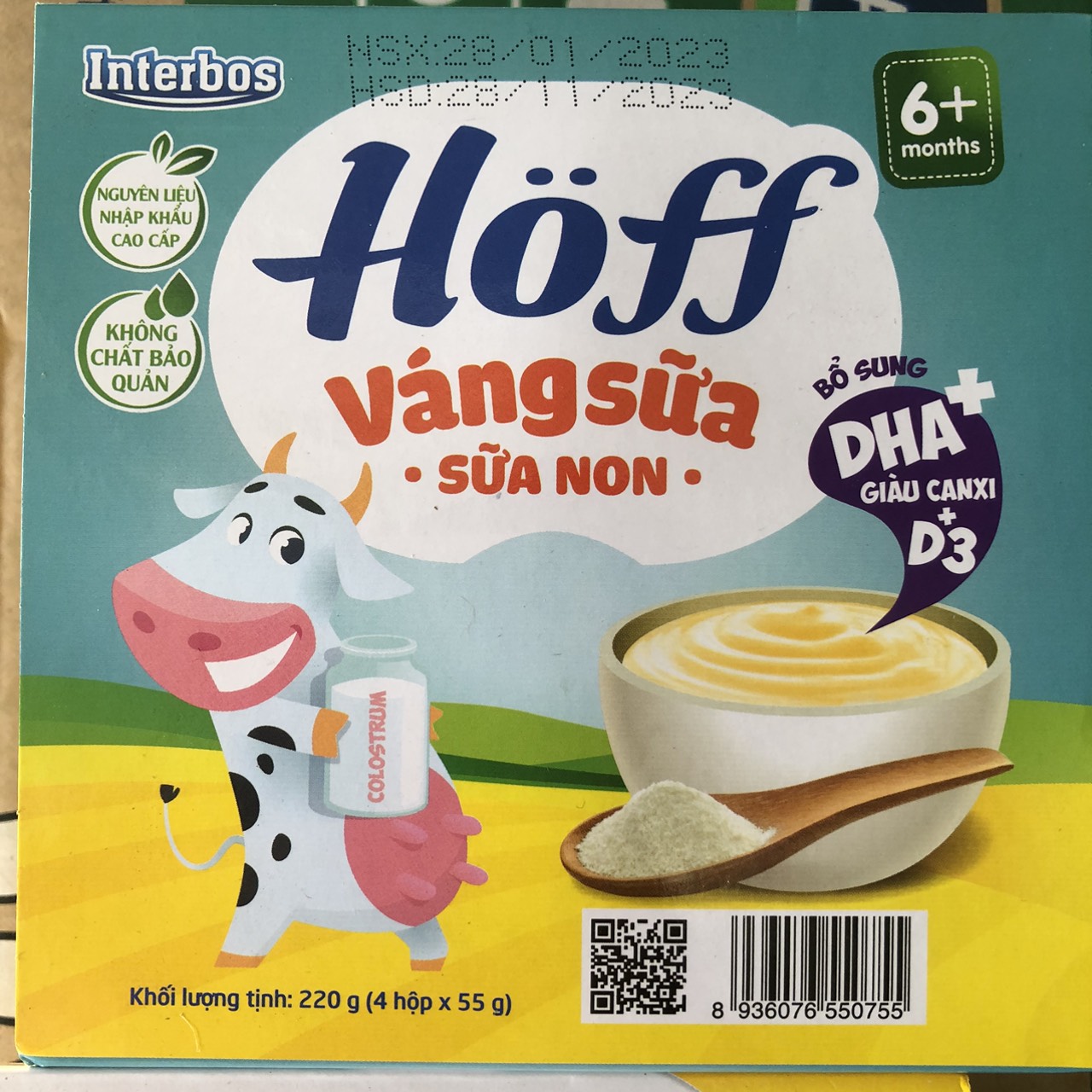 Váng Sữa HOFF Cho Bé 6+ 4 Vị (HẠT ÓC CHÓ,VANILLA ,SỮA NON,HẠT DẺ)
