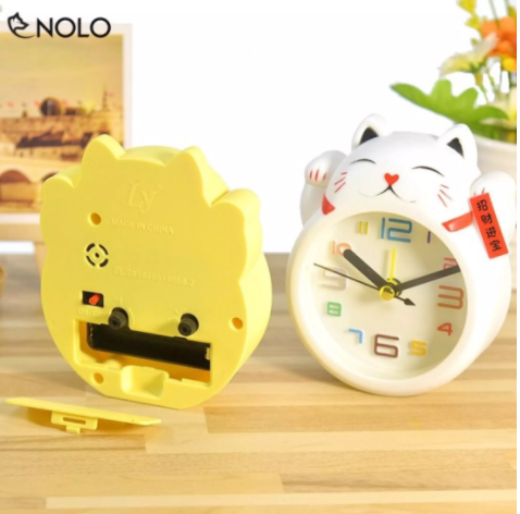 ĐỒNG HỒ BÁO THỨC ĐỂ BÀN HÌNH MÈO MAY MẮN (Nhiều màu) - [ Đồng hồ để bàn Cute - Đồng hồ báo thức - Đồng hồ học sinh dễ thương ]