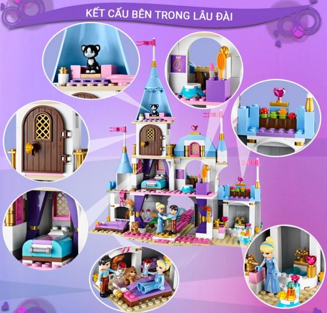 Bộ Lego Lâu Đài Công Chúa Lọ Lem (689 PCS)
