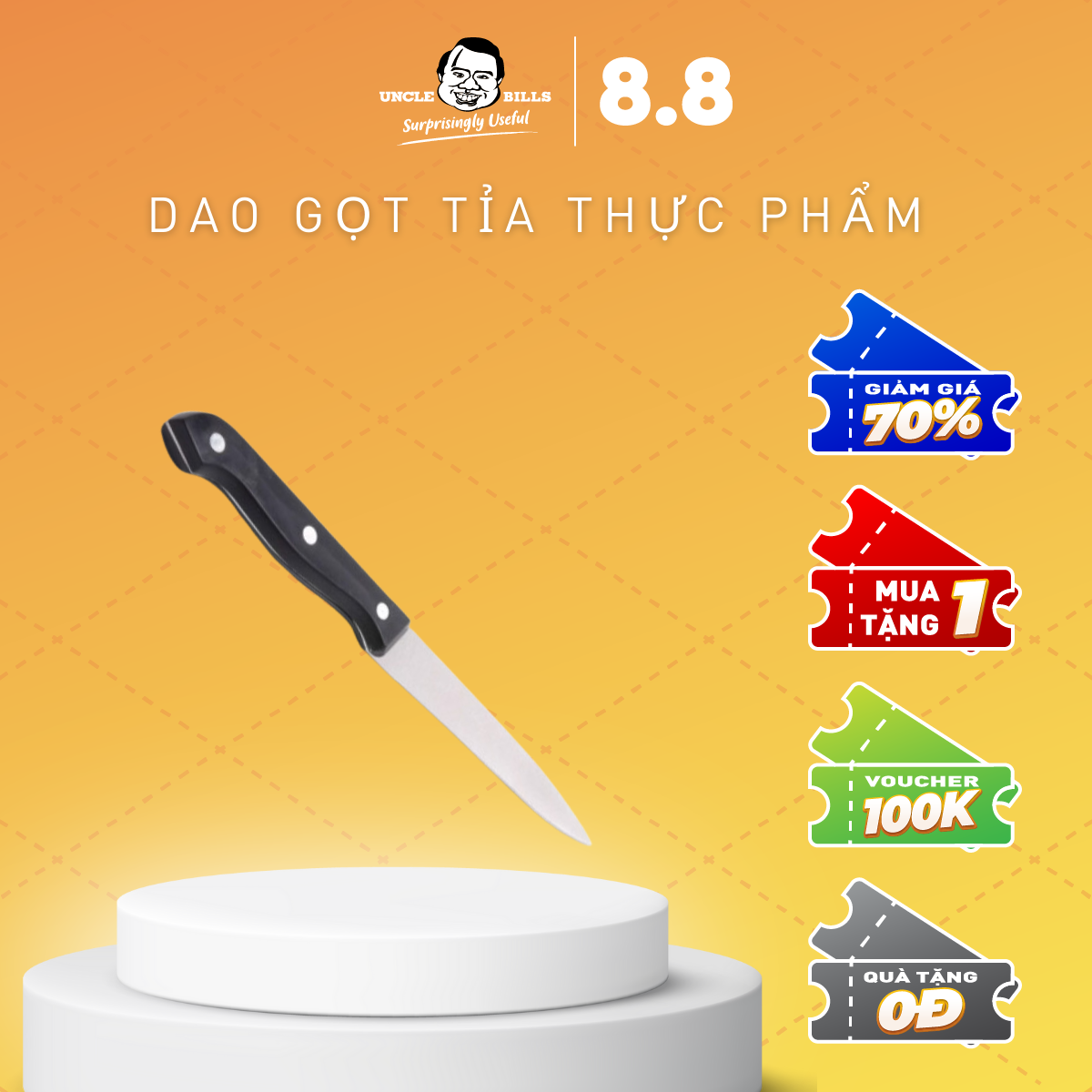 Dao Gọt Thực Phẩm Dày 1mm UBL KA0101