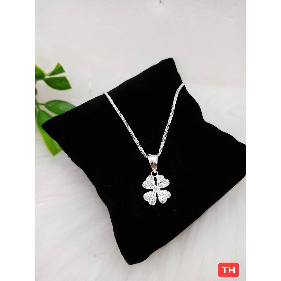 Dây chuyền bạc ta nữ mặt cỏ 4 lá giá xưởng
