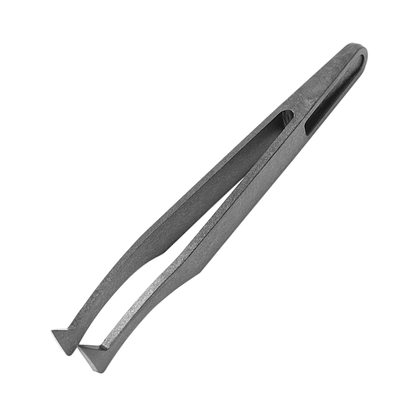 6PCS Precision Tweezer Set Plastic Anti Static Tool Kit Size 1/2/3/5/6/8 each one(Black)