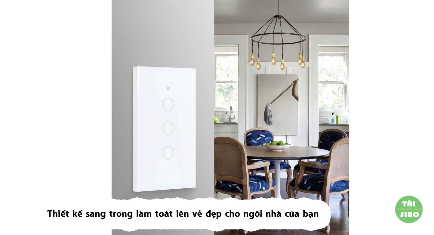 Công tắc thông minh Wifi + RF433mhz TUYA (Có N) - TUYA Wifi Smart Switch
