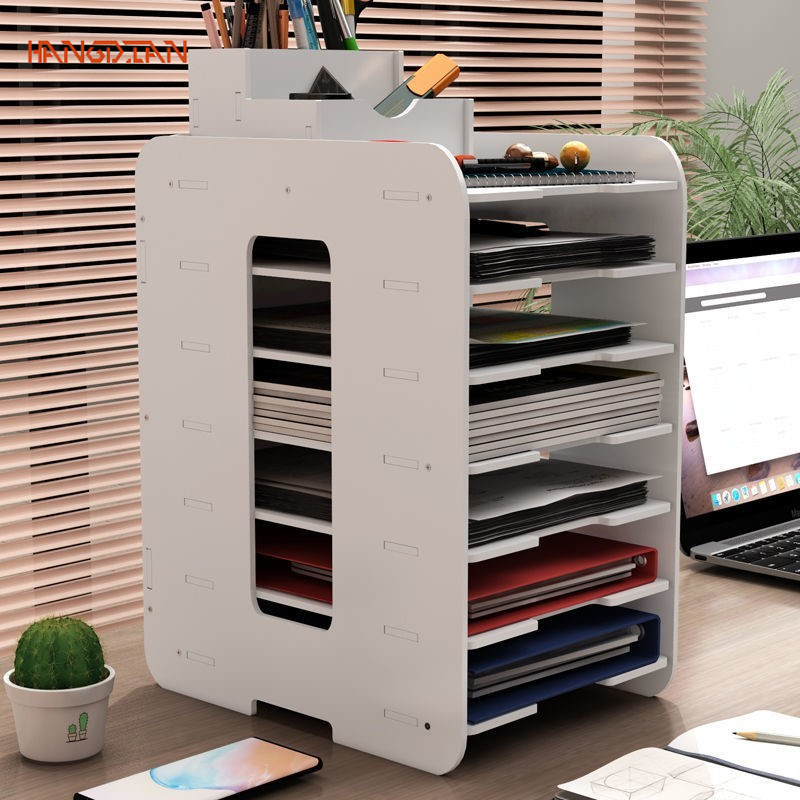 HANGDIAN  【Miễn phí vận chuyển】hộp lưu trữ máy tính để bàn giá để bàn hộp lưu trữ loại ngăn kéo ngăn kéo ngăn kéo đa năng hộp đồ lặt vặt giá đựng hồ sơ nhiều kệ giá lưu trữ tệp trên máy tính để bàn Tập tin A4 giá để đồ lưu trữ nhiều tầng