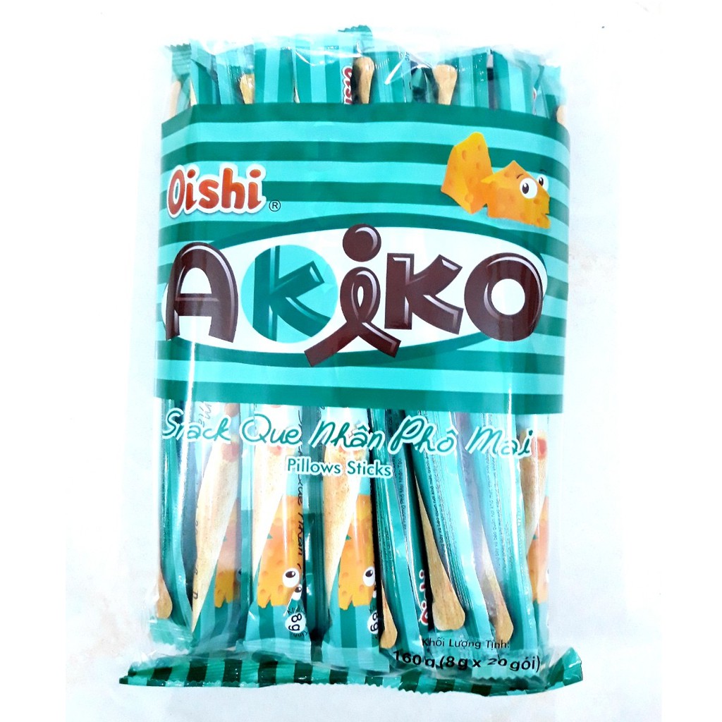 Bánh Snack Akiko Nhân Phô Mai 160g ( 20 que x 8g )