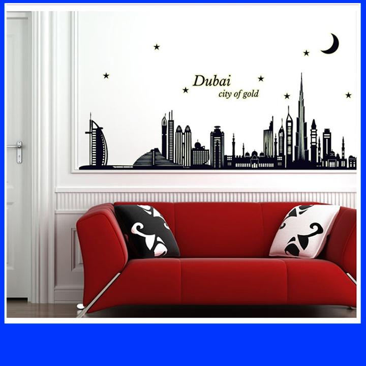 [HCM]Decal dán tường Dạ quang Dubai dạ quang siêu nét DDQ001 (55 x 165 cm)