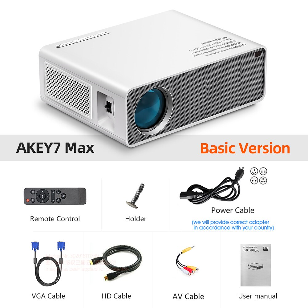 Máy Chiếu Aun Akey 7 Max basic 2022 bluetooth Full HD 1080P độ sáng cao 7500 lumens