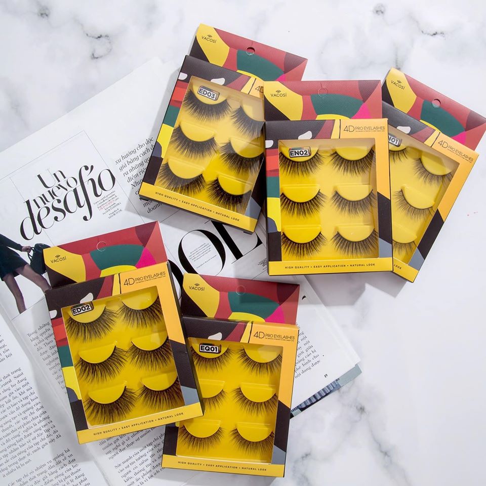 [HCM] Vacosi Hộp 3 Cặp Lông Mi Giả 4D Pro Eyelash