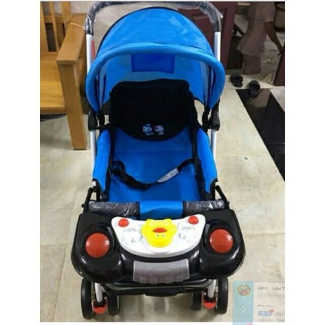 Xe Đẩy 2 chiều 3 tư thế QD109 (Có Phanh Hãm + Mái Che + Giỏ Để Đồ)
