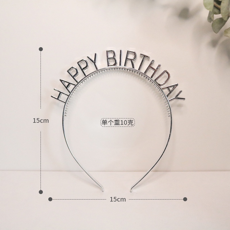 Cài tóc nhựa sinh nhật HAPPY BIRTHDAY cứng cáp