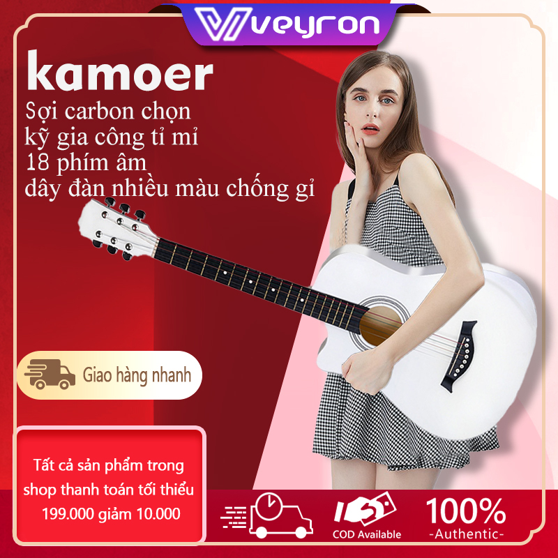 Đàn guitar acoustic kamoer 38 inch dành cho người mới bắt đầu nam và nữ mới bắt đầu tập chơi nhạc cụ guitar veyron2020