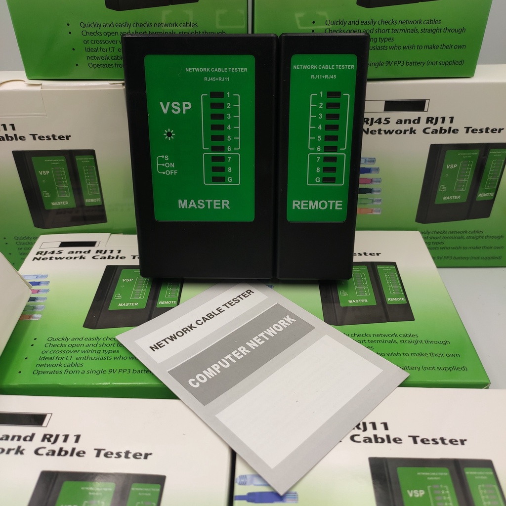 Rj45 Vsp Network Cable Test Box with Free Battery