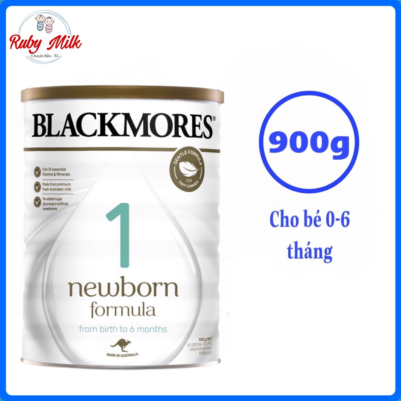 Sữa Blackmores Newborn số 1 lon 900g Cho bé 0 - 6 tháng tuổi