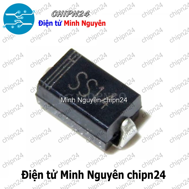 [10 con] (G7) Diode Dán SS14 SMA 1A 40V 1N5819 (SMD) (4.3x2.6mm) (Diode xung) - HH000229