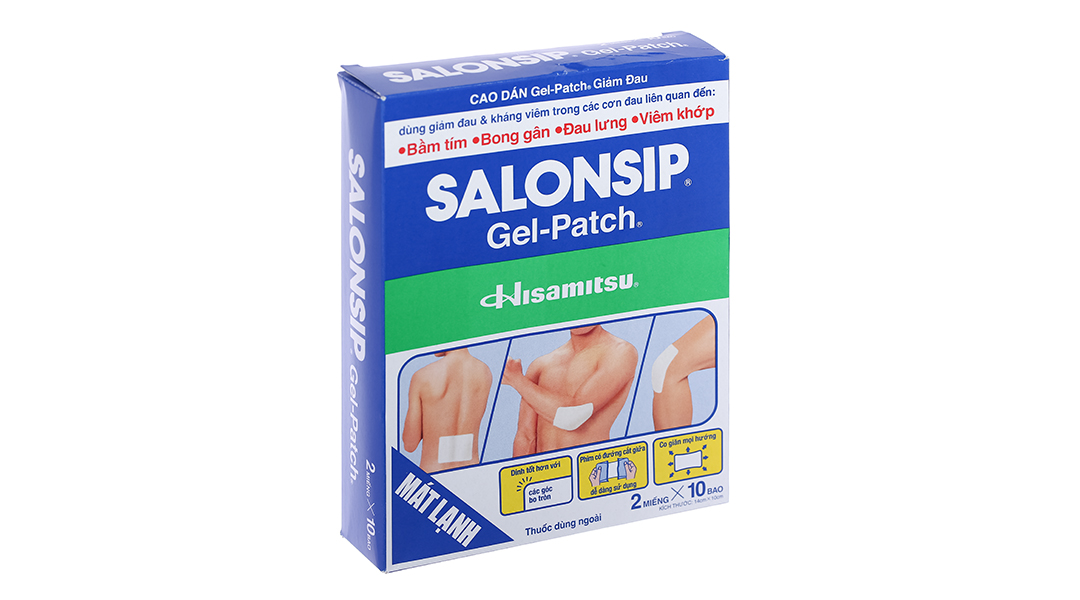 Cao dán Salonsip Gel-Patch giảm đau cơ khớp Gói 3 miếng