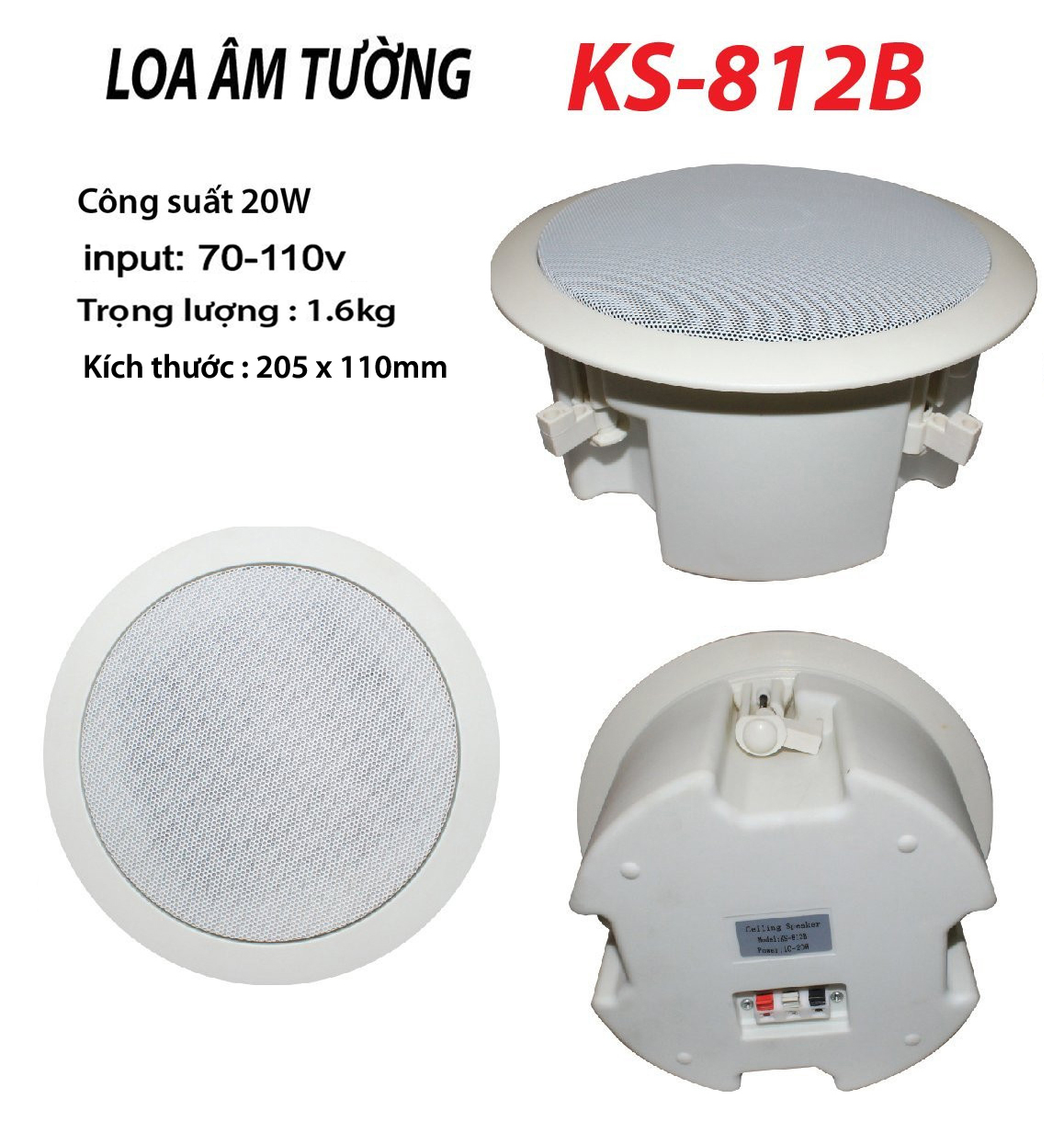 Loa âm trần 20W
