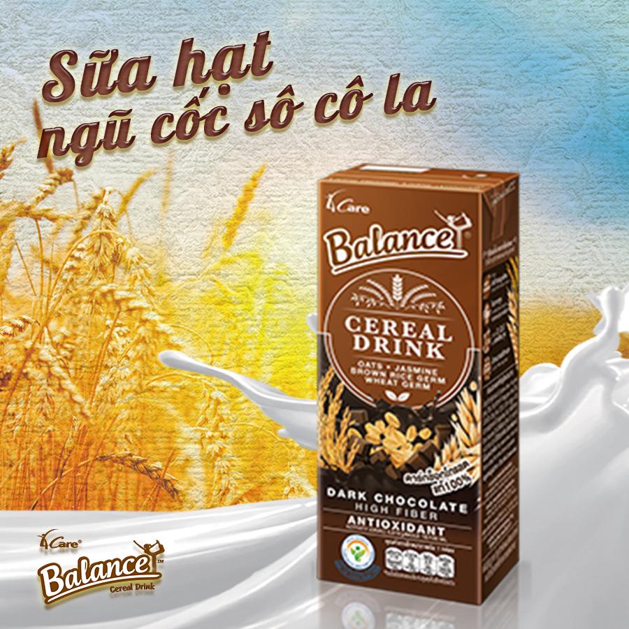 Sữa hạt ngũ cốc Thái Lan (Lốc 3 hộp) - 4Care Balance - 180ml